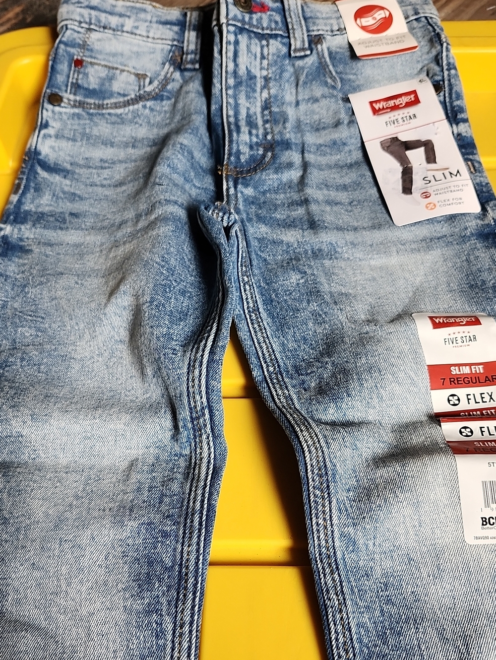 Wrangler Slim Fit Light Wash Blue Jeans for Boy's